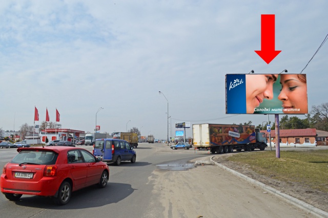 Призма 6x3, Броварской пр-кт, 500м до ст. м. "Лесная", возле ресторана "Дубки", въезд в город Призма 6x3, Броварской пр-кт, 500м до ст. м. "Лесная", возле ресторана "Дубки", въезд в город